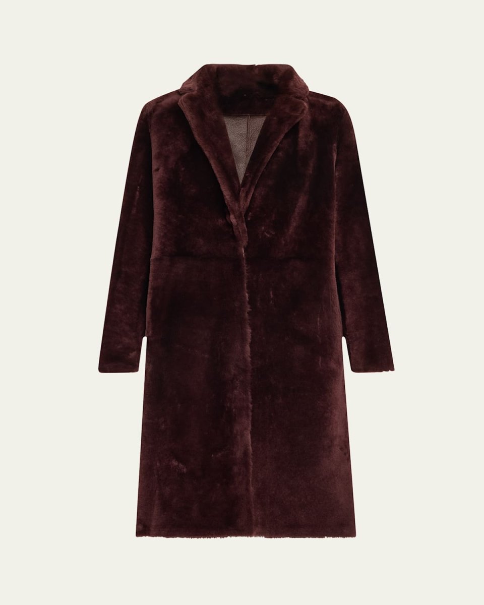 Ironed Lamb Shearling Coat